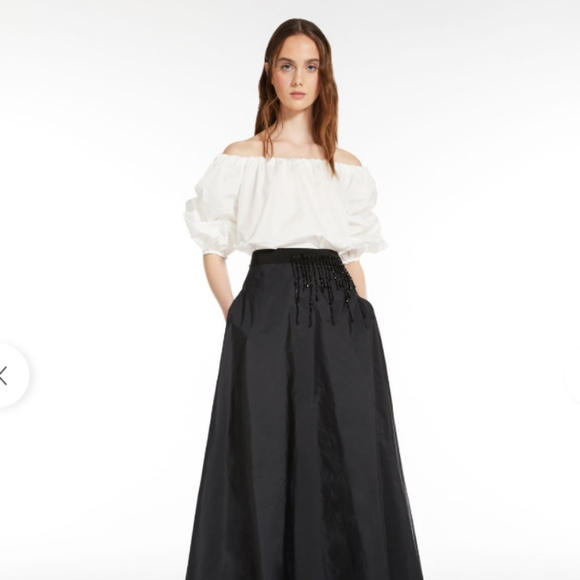 zsa Tops - Women's Adorable Tafetta Peasant Blouse XL